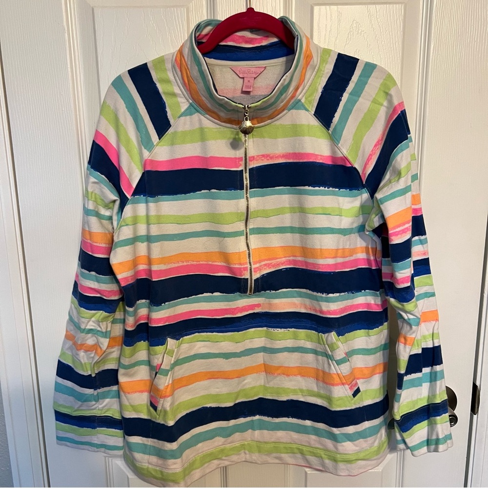 Lilly Pulizer 1/2 Zip Skipper Popover - XL